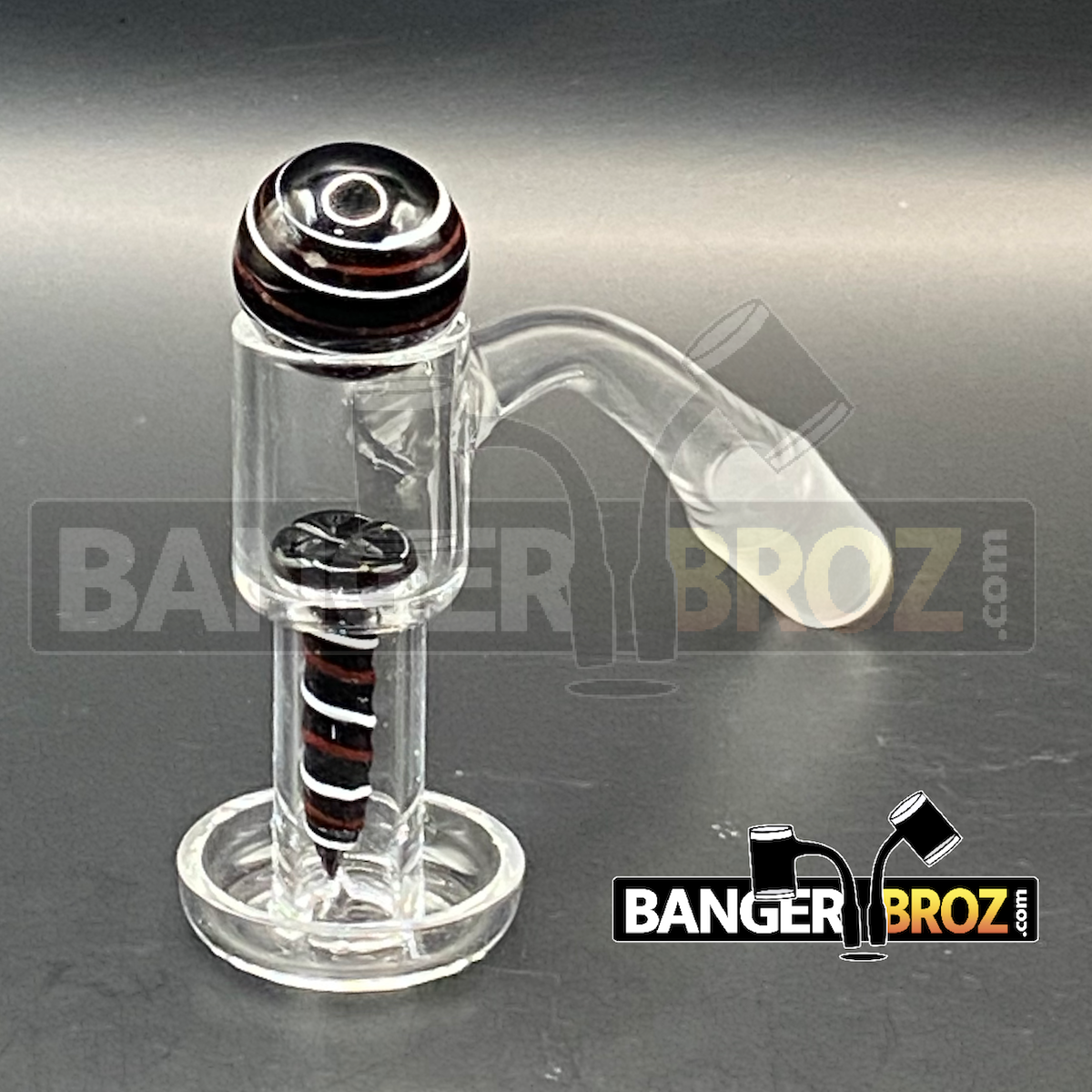 14mm Male 45 Degree Quartz Terp Slurper Screw Set (Black)