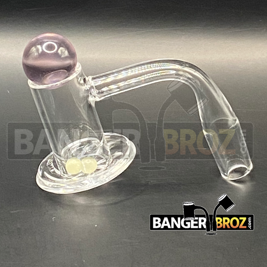 14mm Male 90 Degree Quartz Samurai Banger Set (Pink.2)