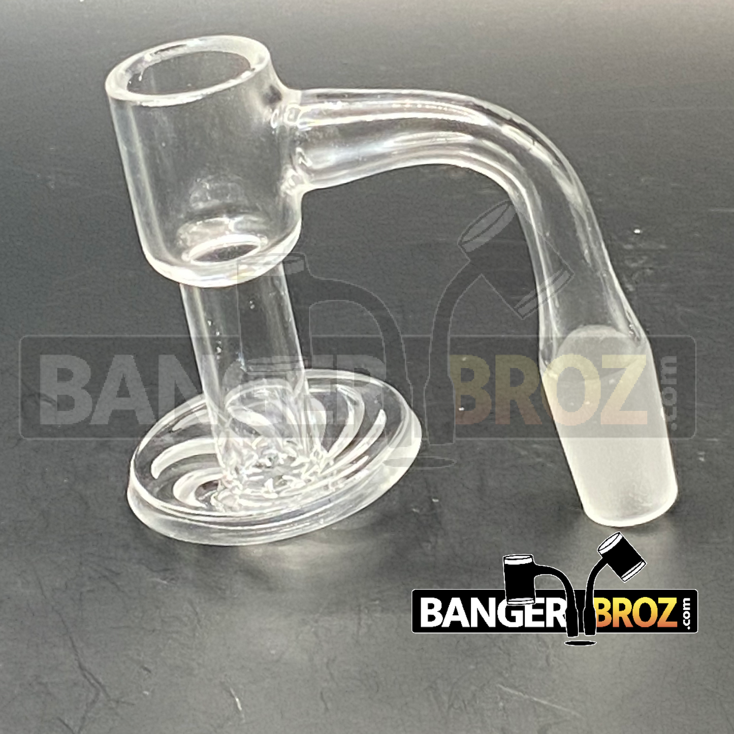 14mm Male 90 Degree Quartz Channeled Terp Slurper Banger