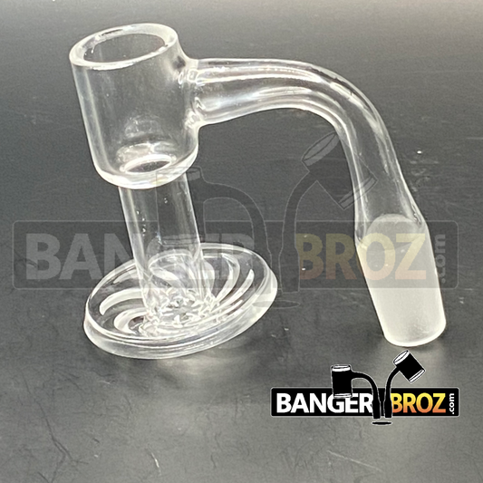 14mm Male 90 Degree Quartz Channeled Terp Slurper Banger