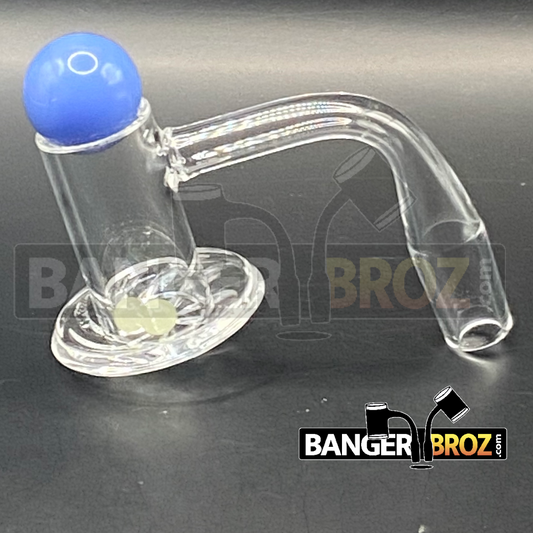 14mm Male 90 Degree Quartz Samurai Banger Set (Blue)