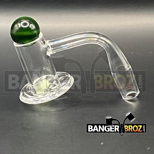 14mm Male 90 Degree Quartz Samurai Banger Set (Green.3)