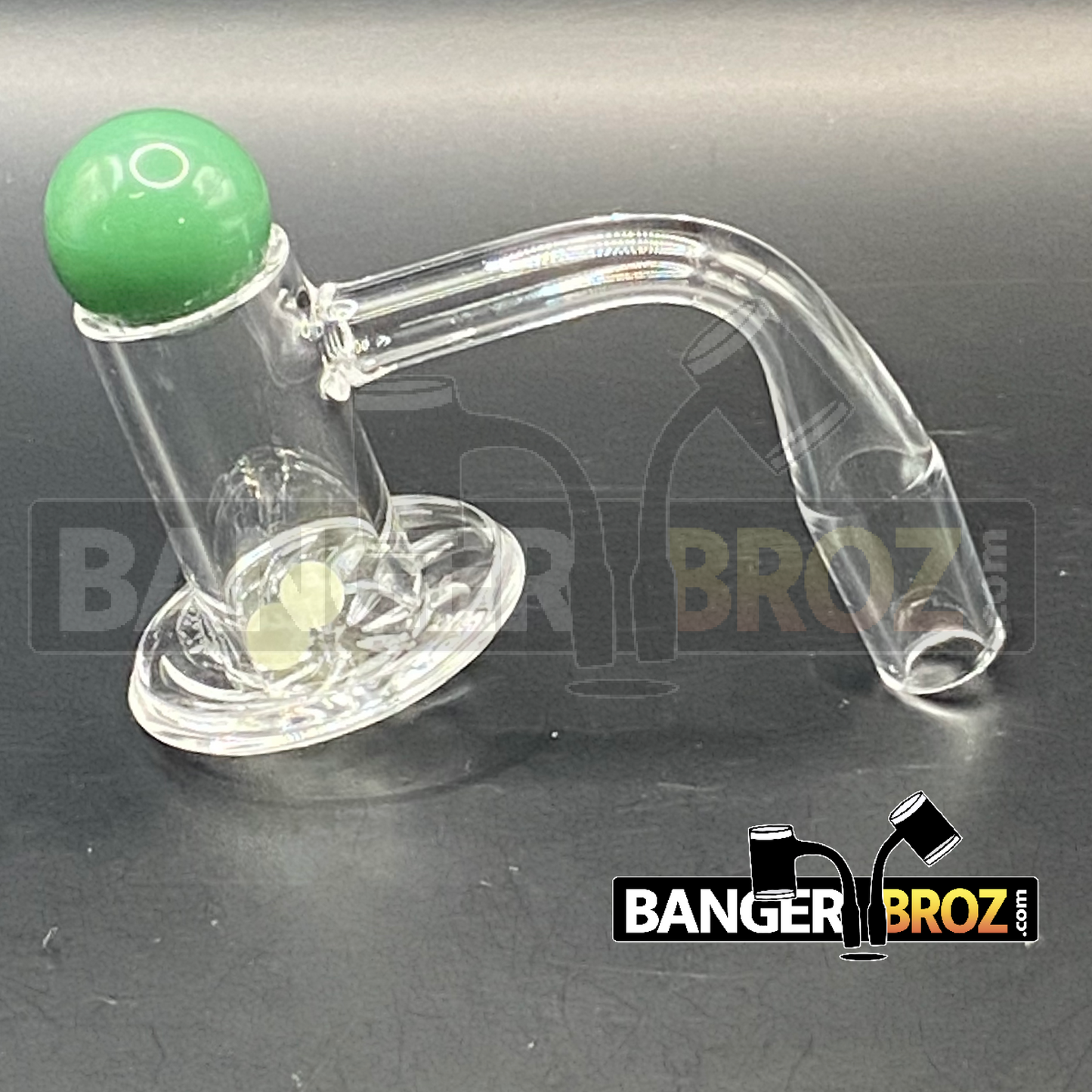 14mm Male 90 Degree Quartz Samurai Banger Set (Green.2)